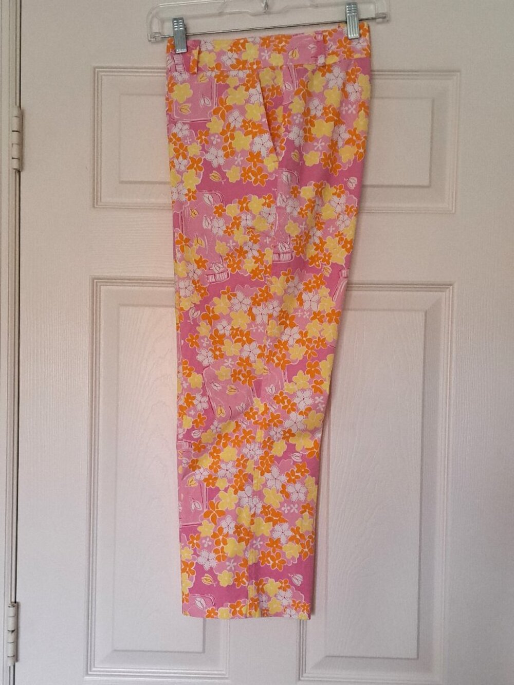 Lilly Pulitzer White Label Cotton Straight Leg Pants Size 6